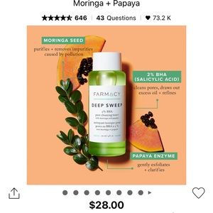 Farmacy Deep Sweep 2% BHA Pore Cleaning Toner